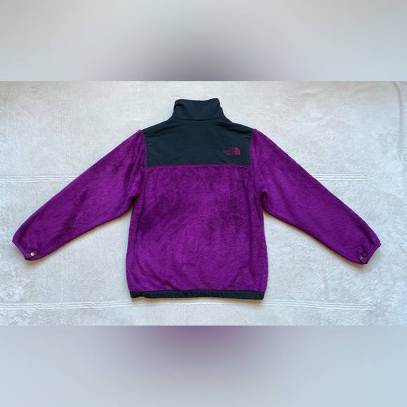 The NORTH FACE Girls' Osito Fleece Jacket, Purple & Black, Zipper Pockets, GUC - Picture 4 of 12